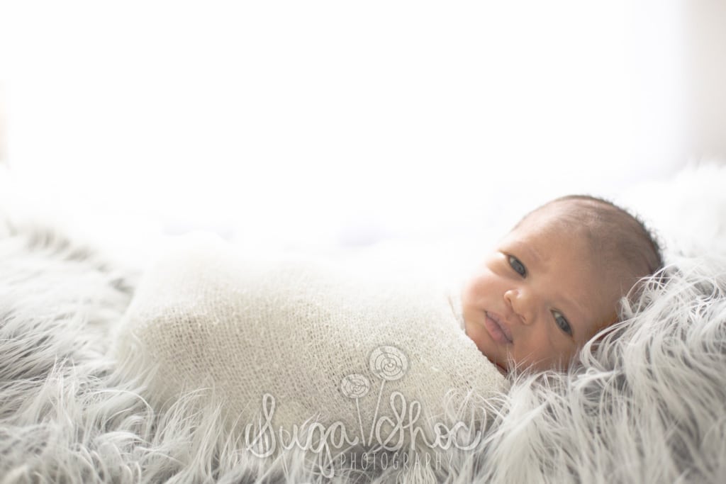 SugaShoc_Photography_Newborn_Photographer_Bucks County_Doylestown_PA_newborn_wrapped_on_flokati