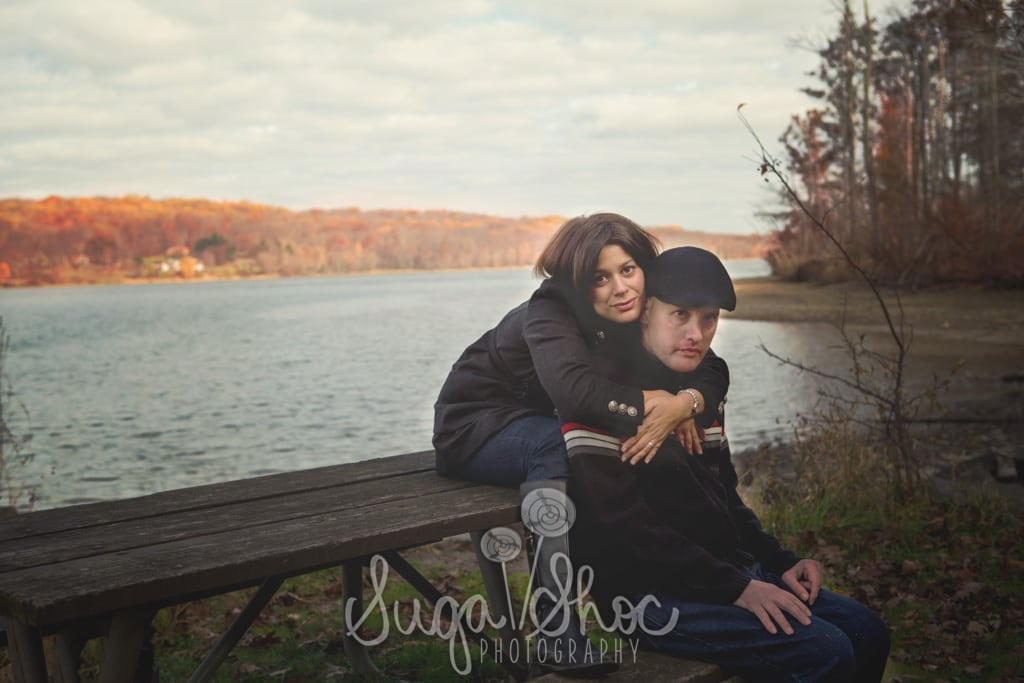 SugaShoc_Photography_Family_Photographer_Bucks County_Doylestown_PA_couple_posed_by_lake