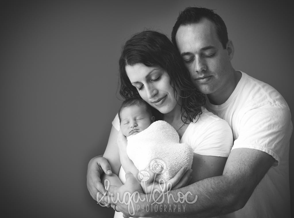 SugaShoc_Photography_Newborn_Photographer_Bucks County_Doylestown_PA_newborn_wrapped_held_by_parents