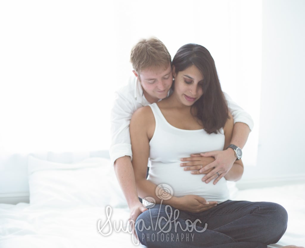 SugaShoc_Photography_Maternity_Photographer_Bucks County_Doylestown_PA_couple_posed_hands_on_belly