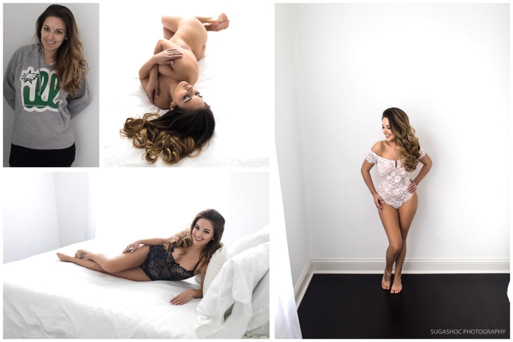 before and after boudoir session