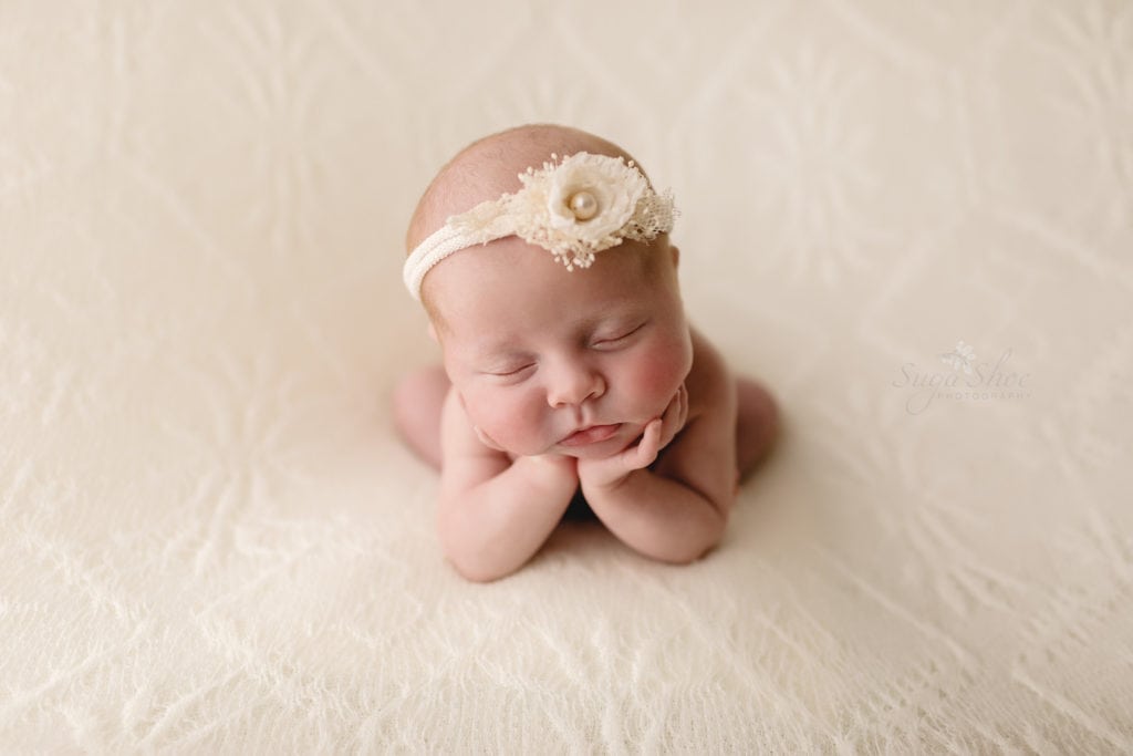Doylestown Newborn Photographer baby girl froggy pose